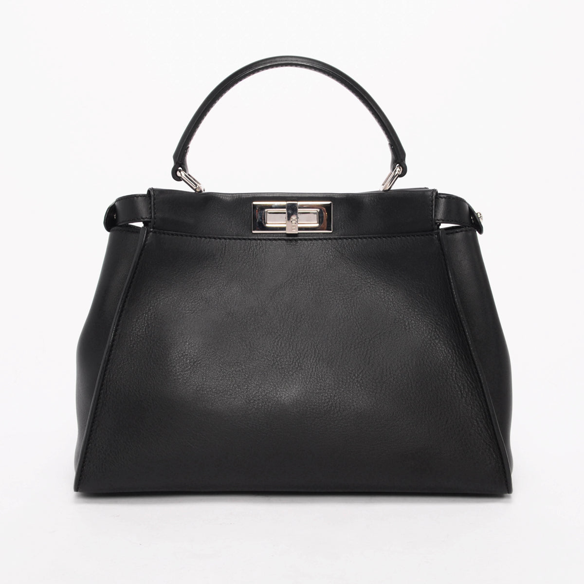 Fendi Black Calfskin Medium Monster Eyes Peekaboo Bag