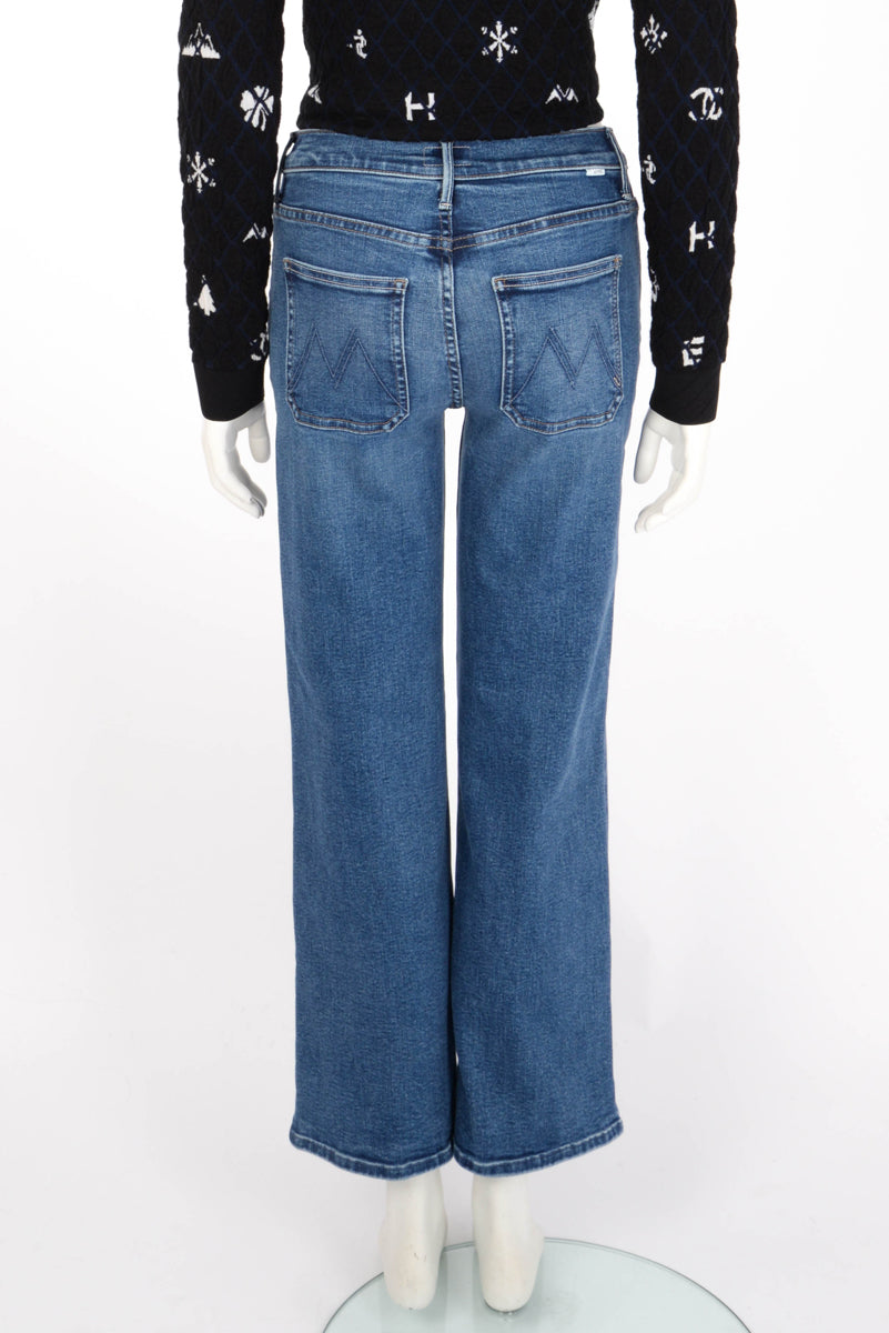 Mother Blue Denim Patch Pocket Mid Rise Maven Jeans 24