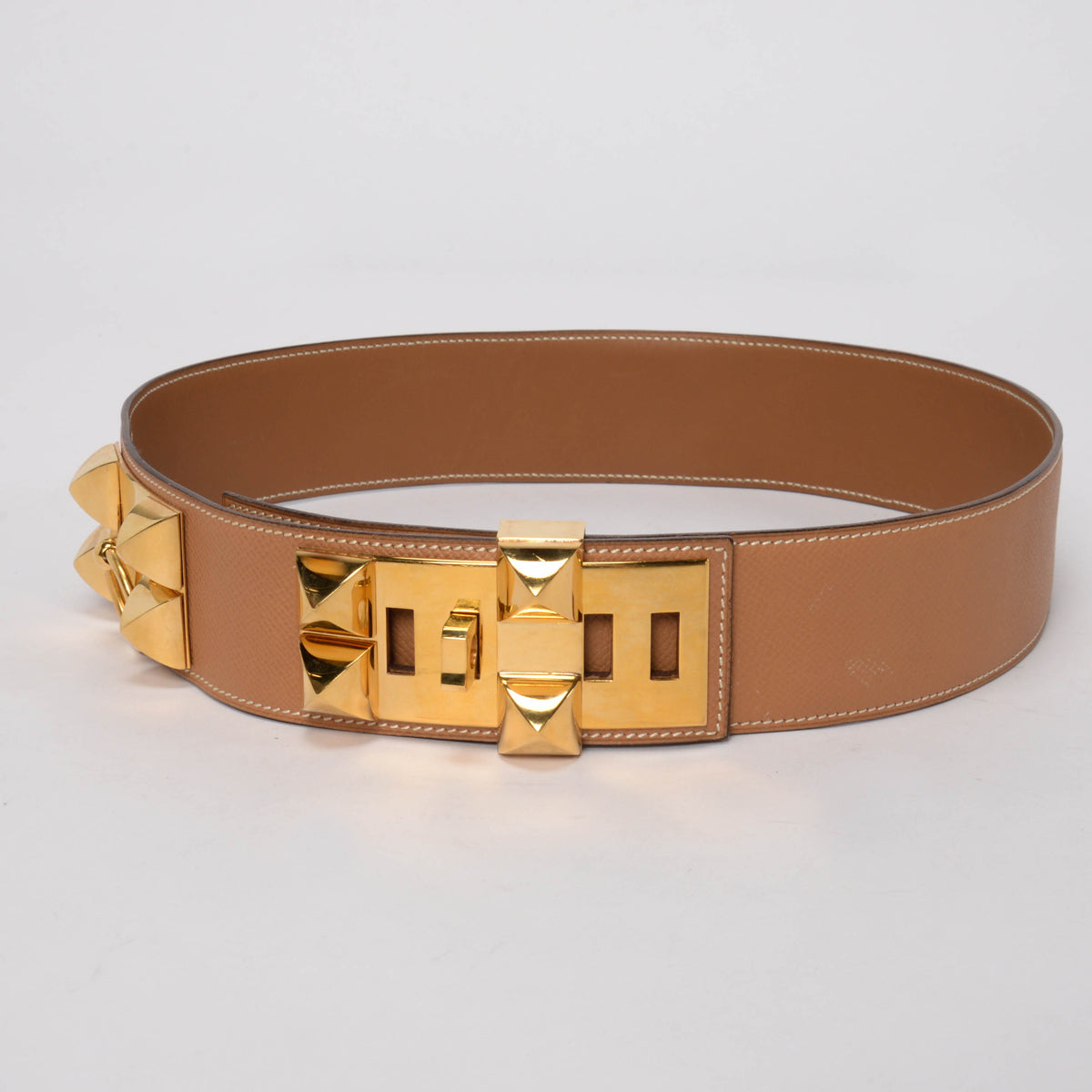 Hermes Gold Epsom Collier de Chien Belt GHW