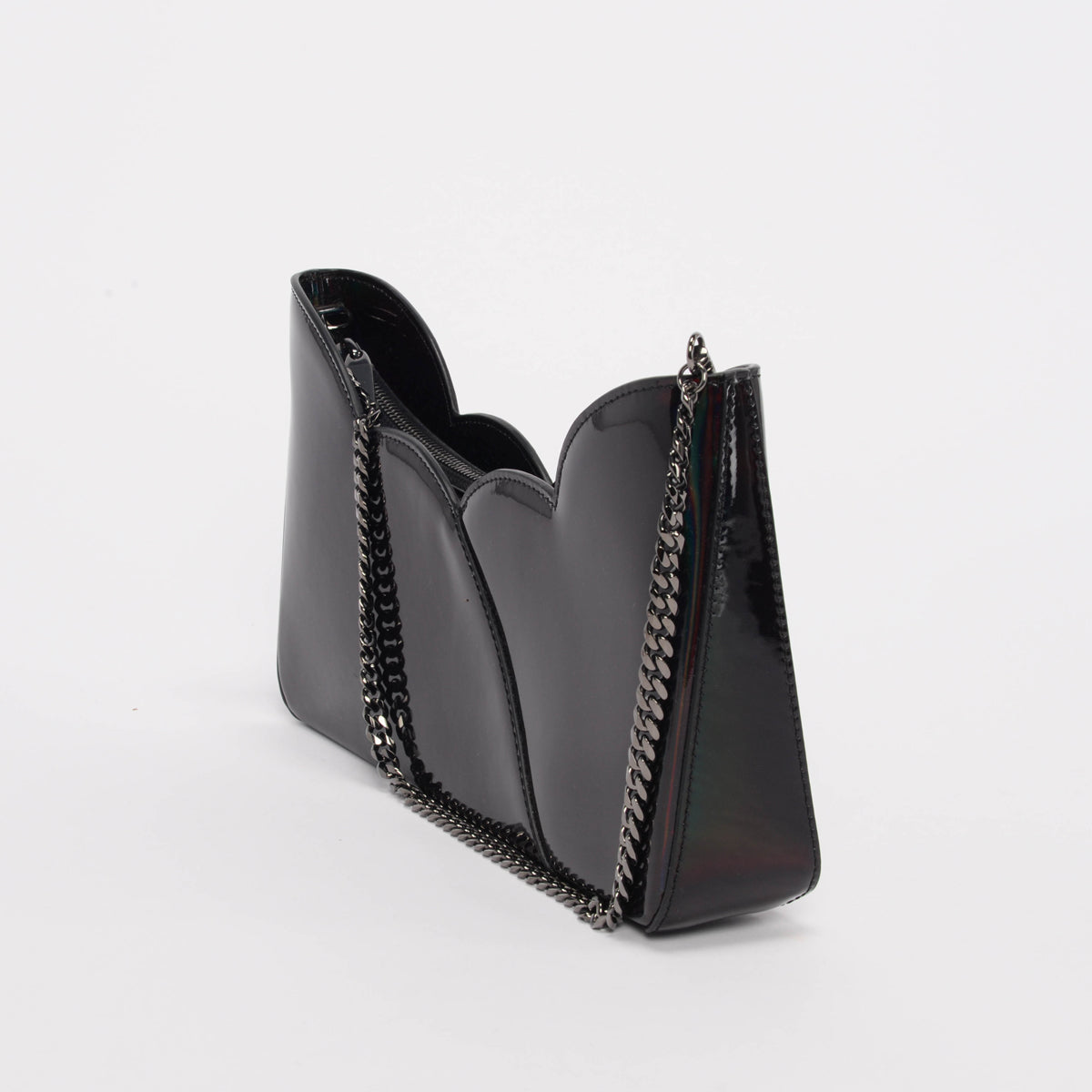 Christian Louboutin Black Iridescent Patent Hot Chick Shoulder Bag