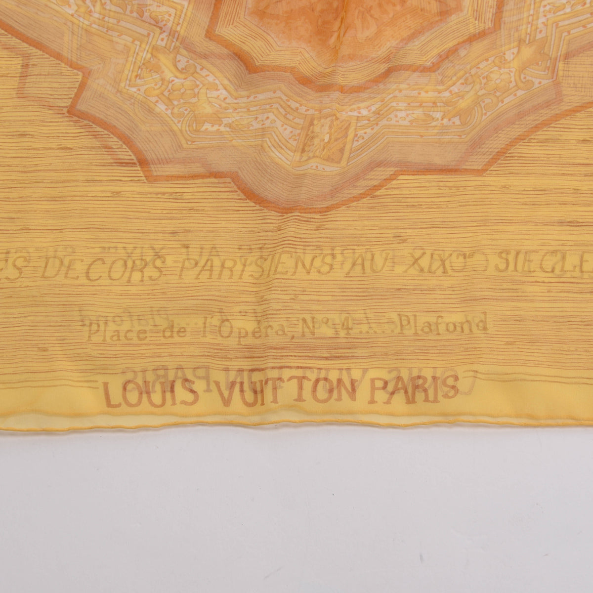 Louis Vuitton Yellow Chiffon Les Decors Parisiens Scarf