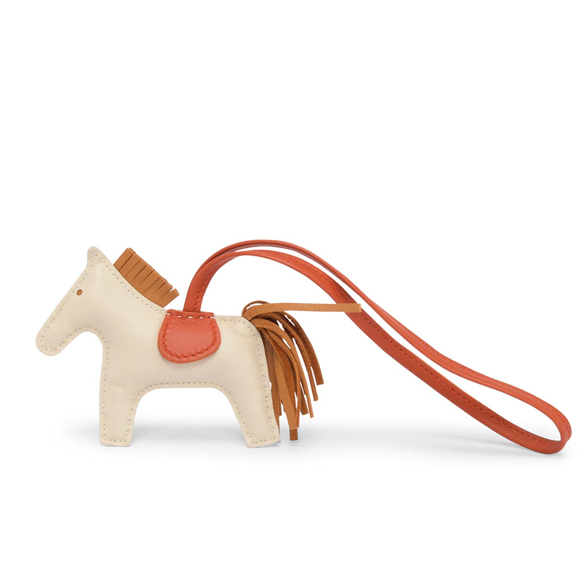 Hermes Craie Milo Lambskin Rodeo PM Bag Charm