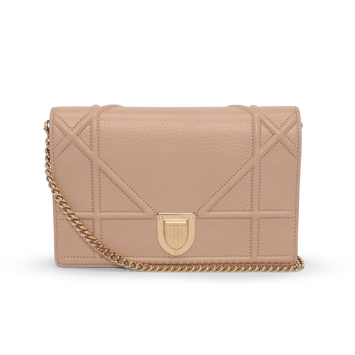 Dior Nude Calfskin Diorama Wallet On Chain