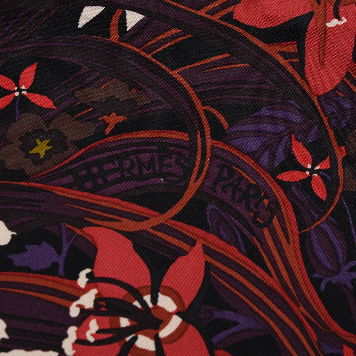 Hermes Brown Silk Tyger Tyger Scarf