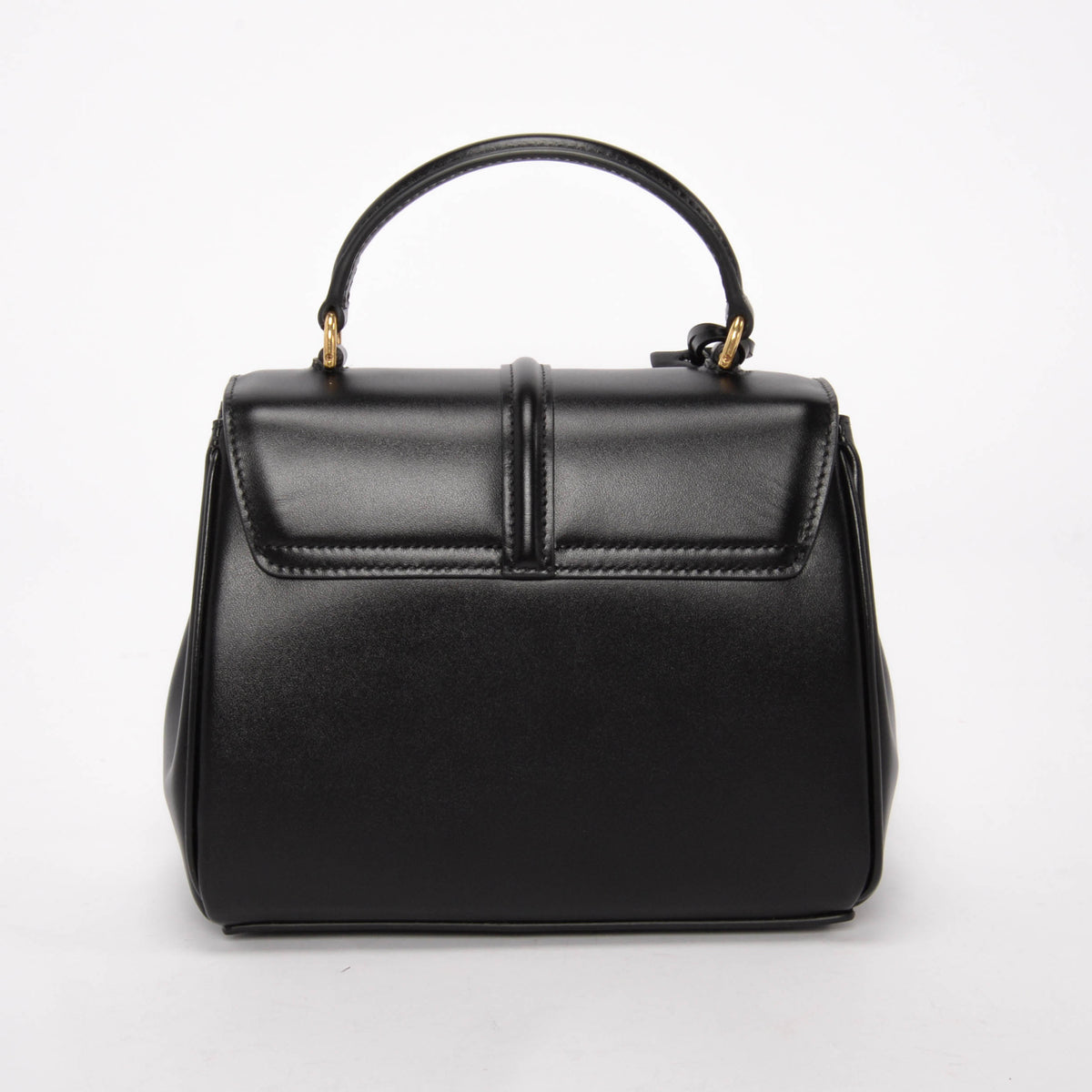Celine Black Satinated Calfskin Mini 16 Bag