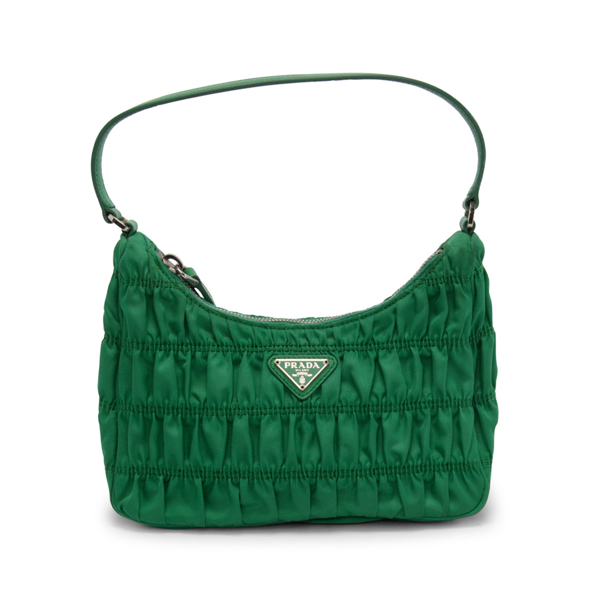 Prada Green Nylon Gaufre Re-Edition 2000 Mini Bag