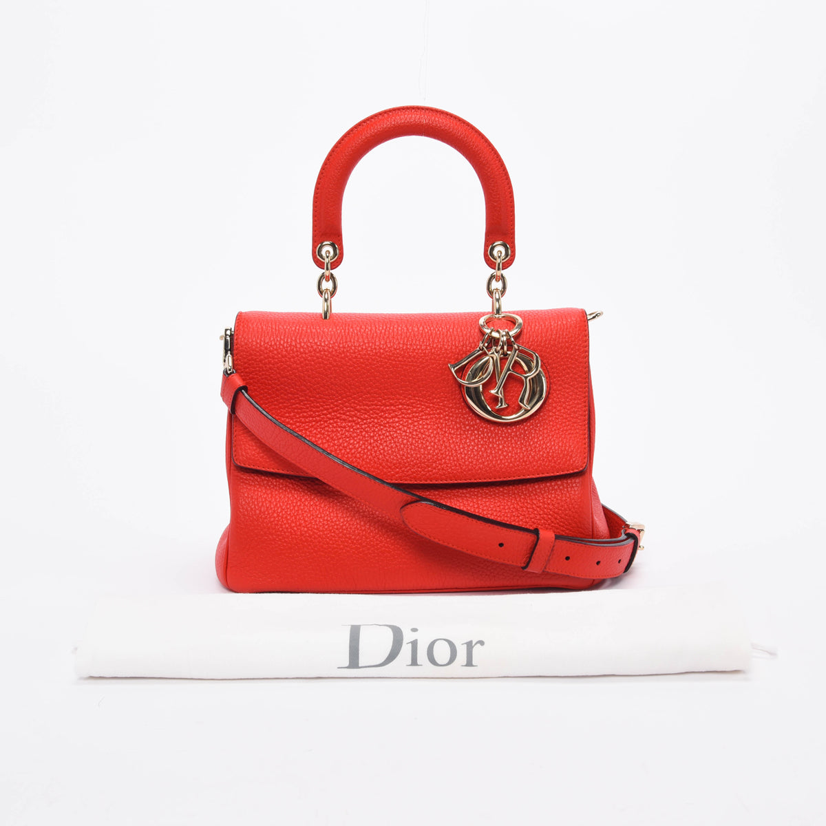 Dior Red & Navy Bullcalf Be Dior Small Flap Bag