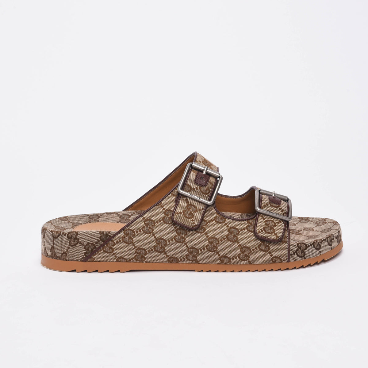 Gucci Brown GG Canvas Strap Sandals UK 13