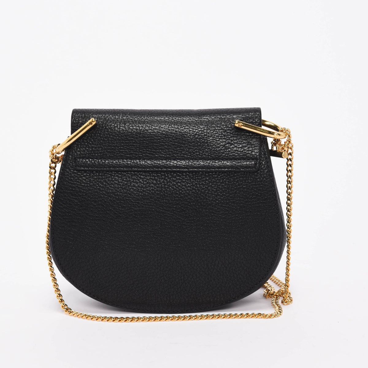 Chloe Black Grained Lambskin Small Drew Shoulder Bag