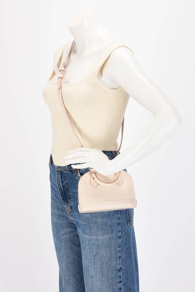 Louis Vuitton Quartz Epi Leather Nano Alma