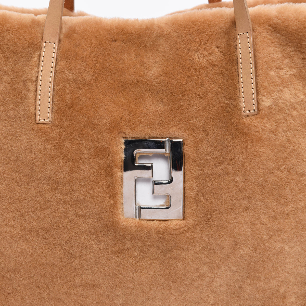 Fendi Caramel Faux Fur FF Tote