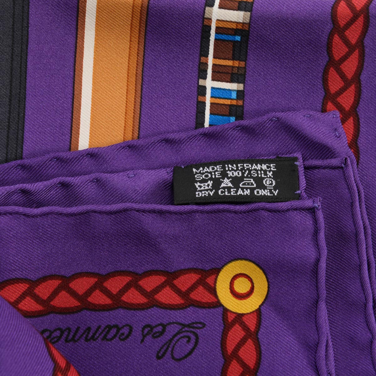 Hermes Purple Silk Le Cannes Scarf