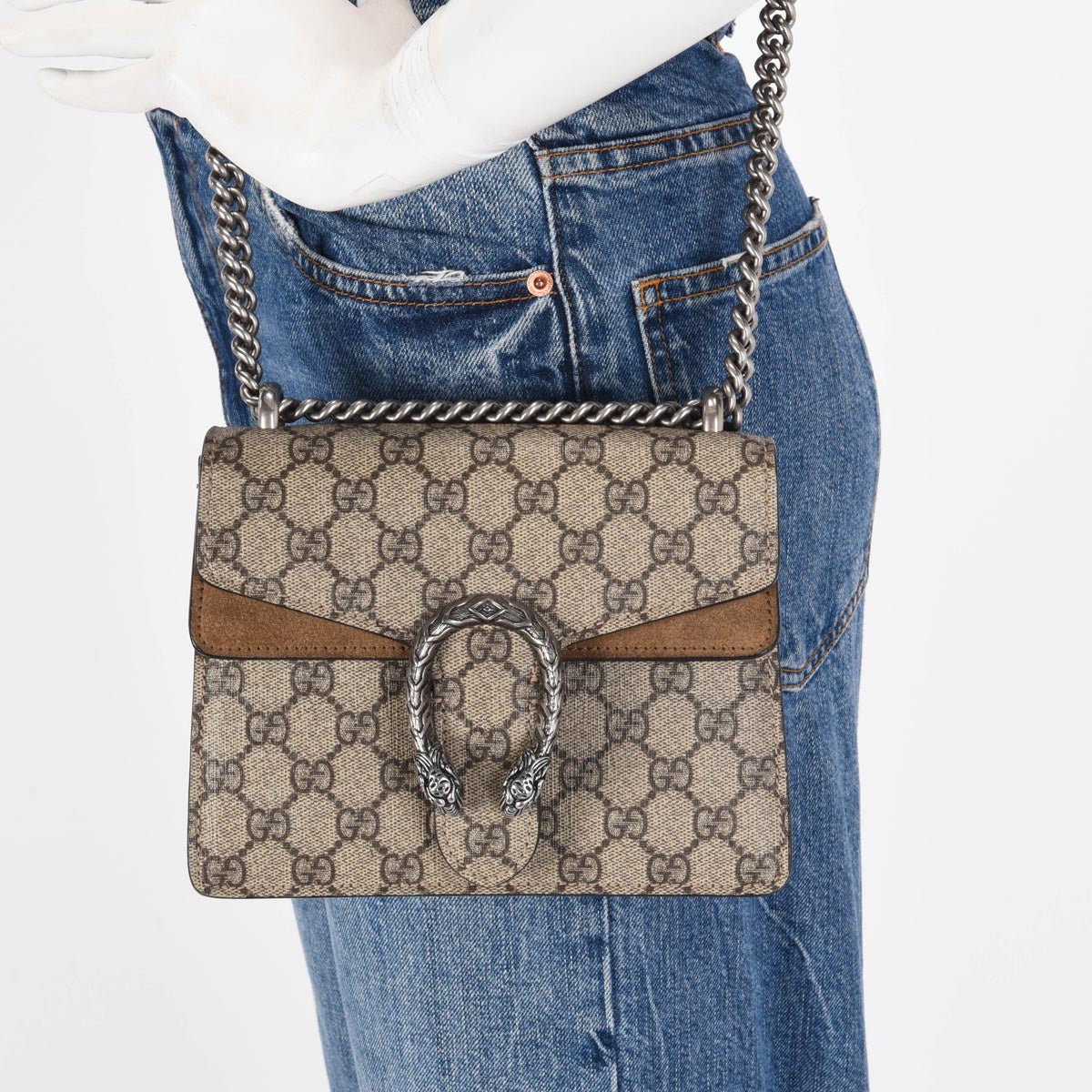 Gucci Beige GG Supreme Mini Dionysus Bag