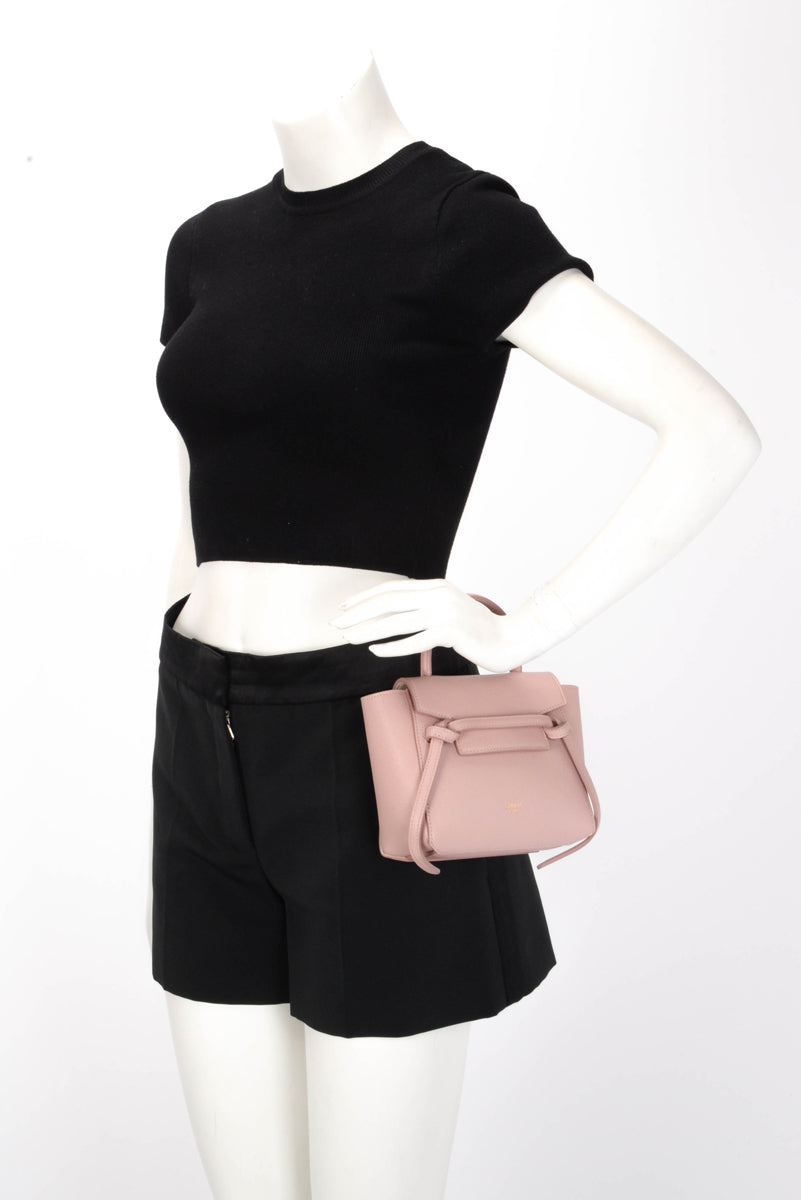 Celine Vintage Pink Grained Calfskin Pico Belt Bag