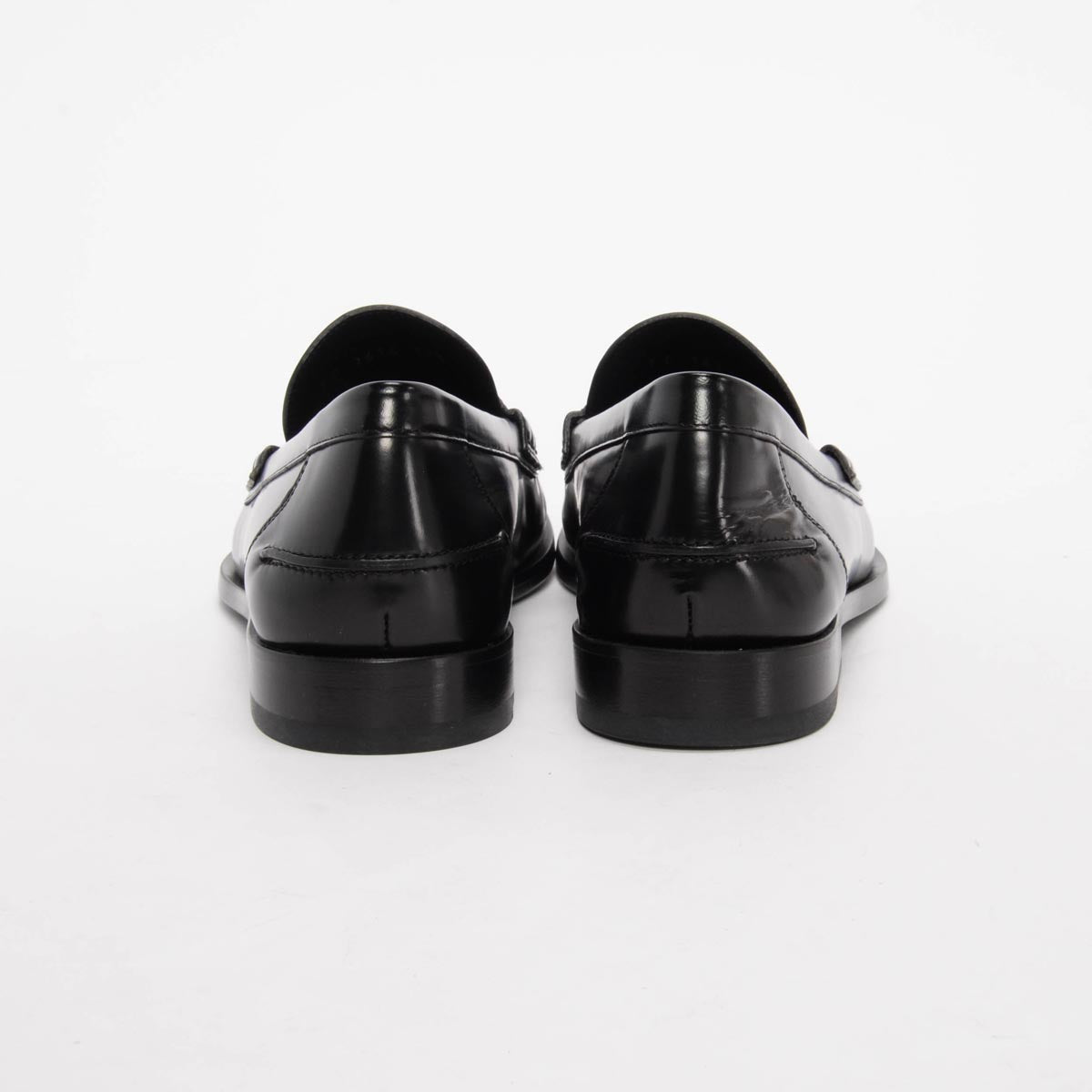 Fendi Black Hi-Shine Penny Loafers 11.5