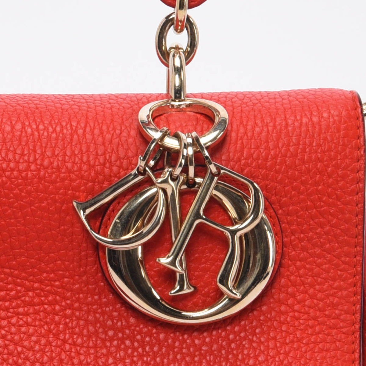 Dior Red & Navy Bullcalf Be Dior Small Flap Bag