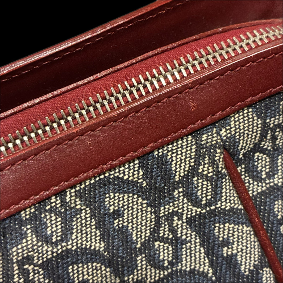 Dior Vintage Navy Diorissimo Canvas Trotter Tote