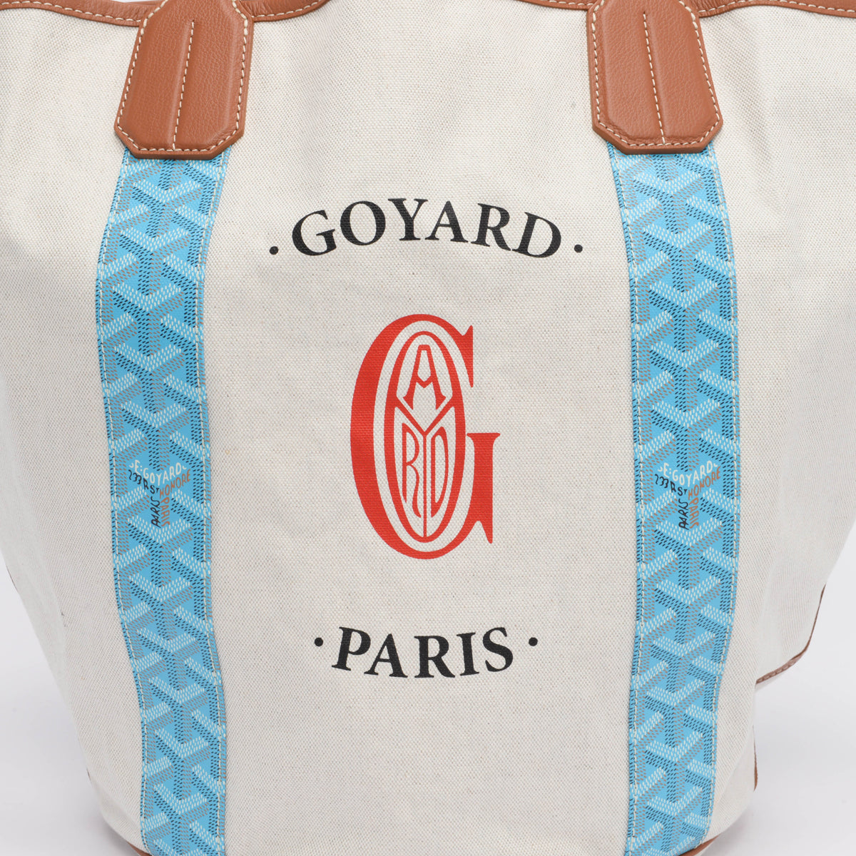 Goyard Turquoise Goyardine Reversible Belharra Tote