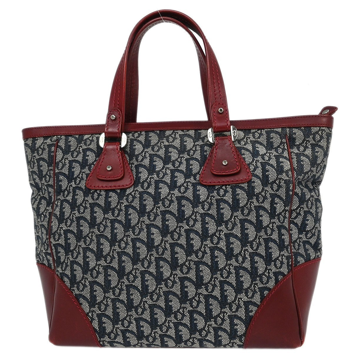 Dior Vintage Navy Diorissimo Canvas Trotter Tote