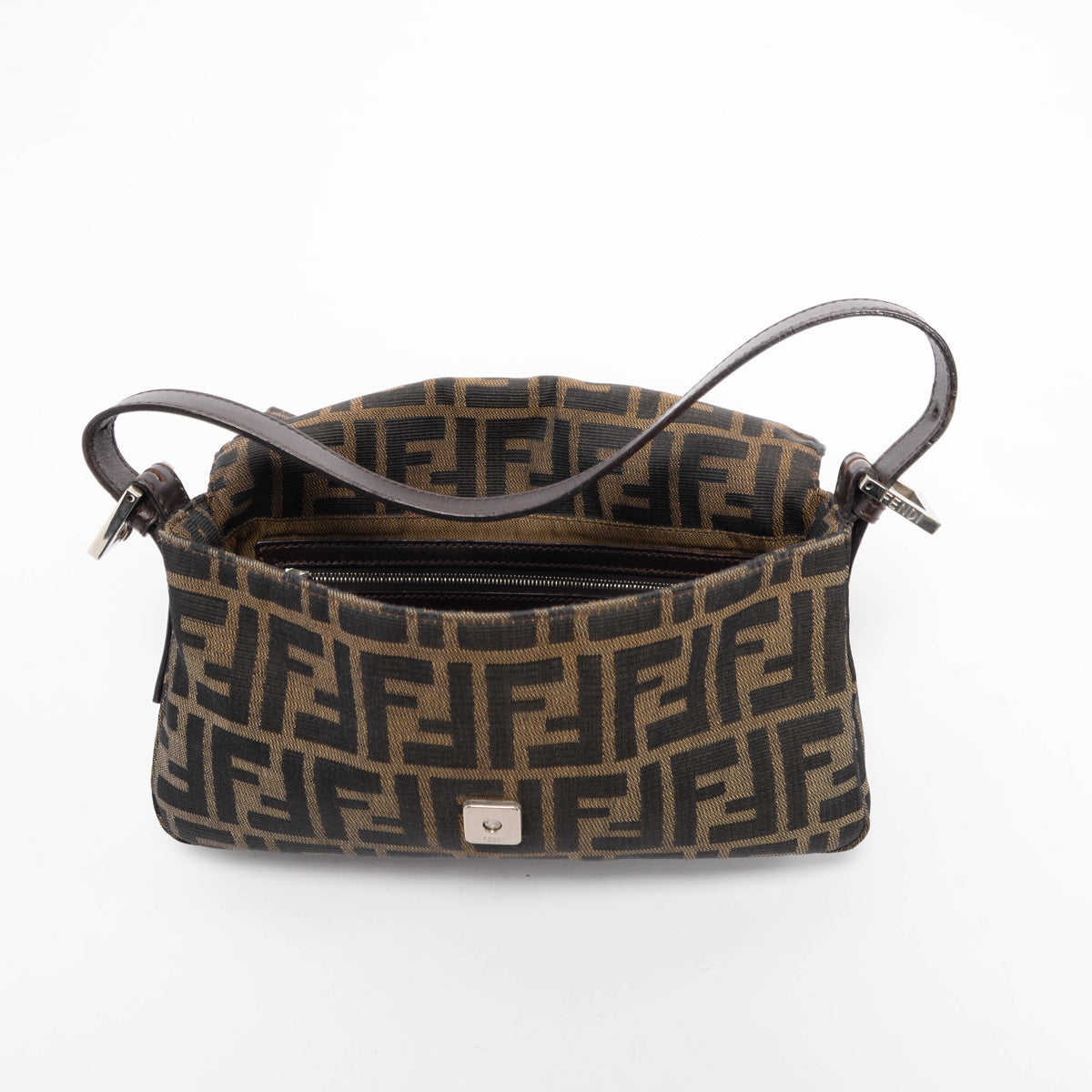 Fendi Tobacco Zucca Canvas Baguette Bag