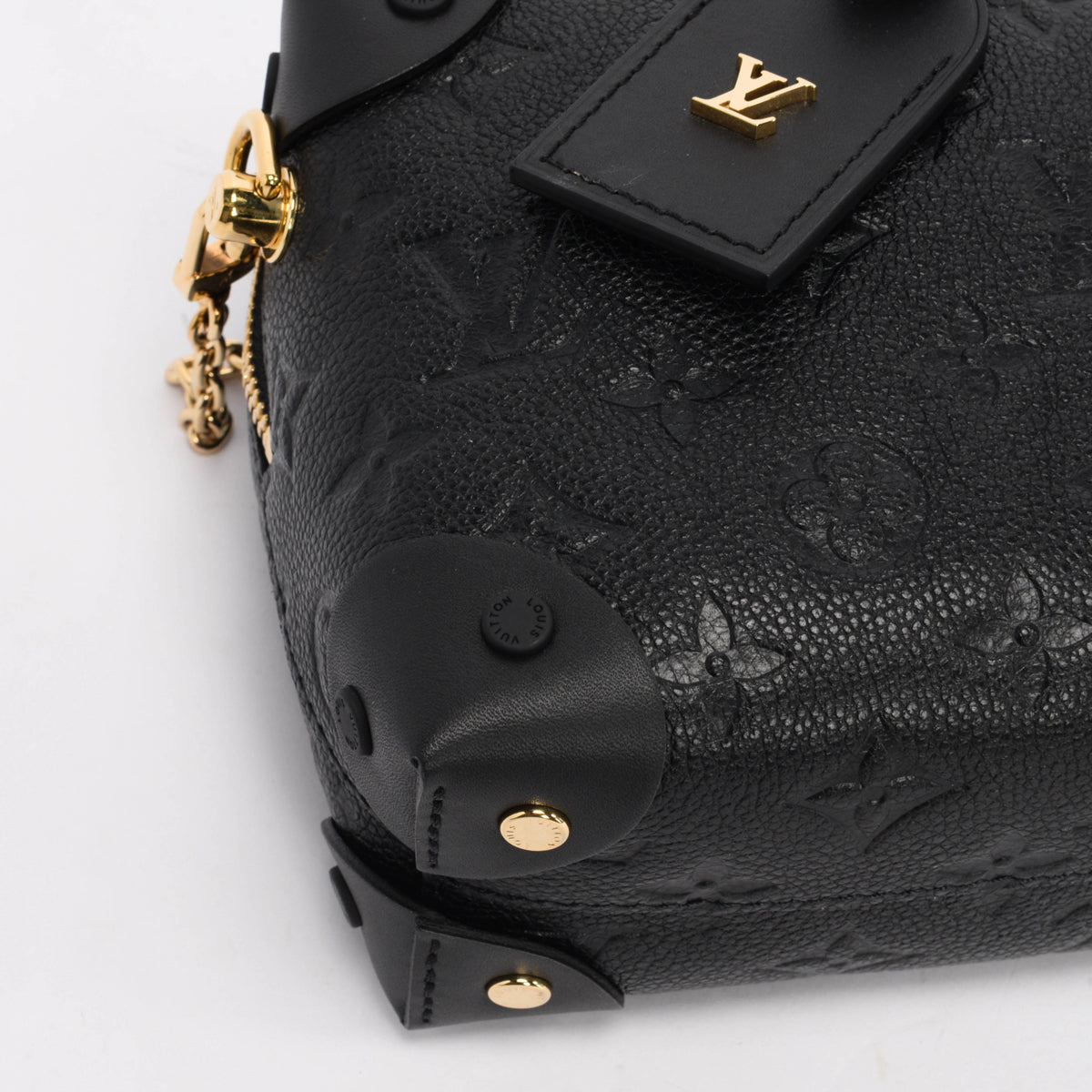 Louis Vuitton Black Monogram Empreinte Petite Malle Souple Bag