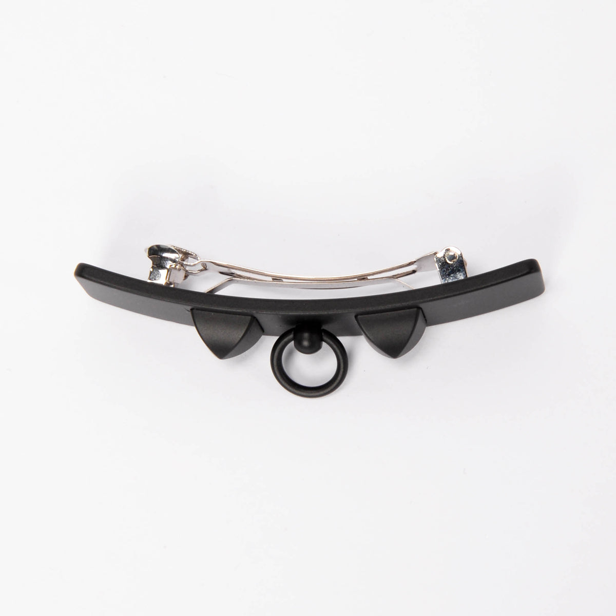 Hermes Black Aluminium Caprice PM Barrette Hair Clip