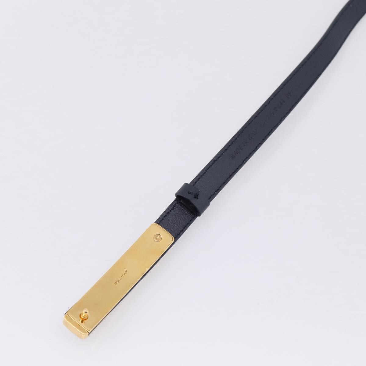 Dior Dark Navy Heart Print Skinny Belt