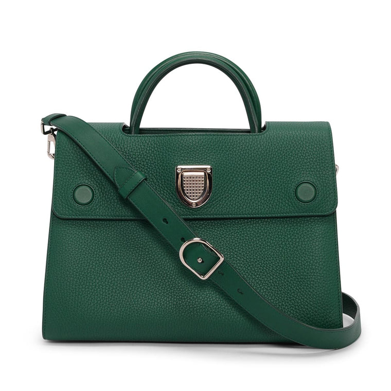 Dior Emerald Green Grained Calfskin Medium Diorever Bag
