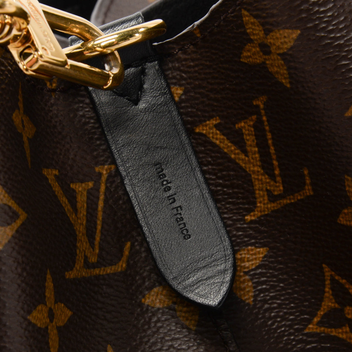 Louis Vuitton Noir Leather & Monogram NeoNoe