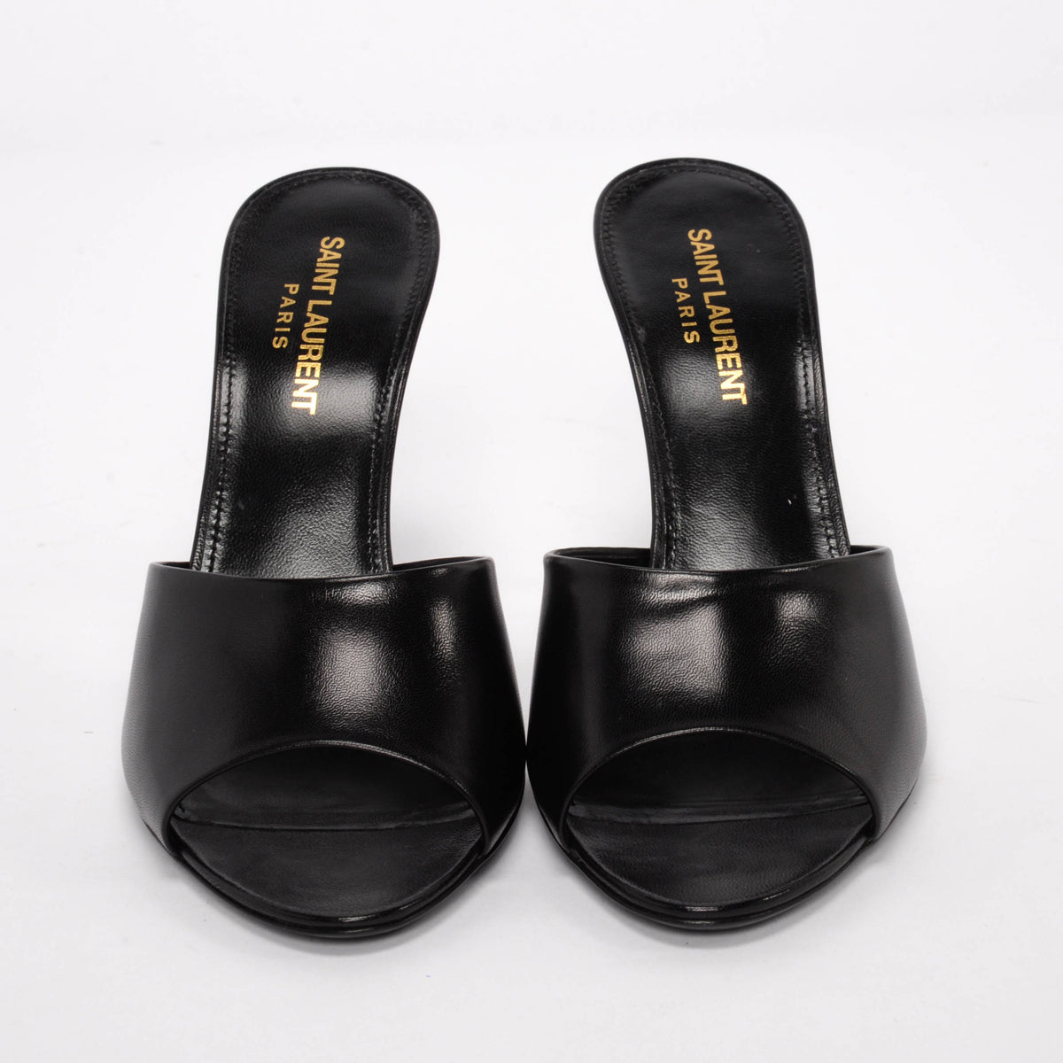 Saint Laurent Black Calfskin LA 16 Mules 36.5