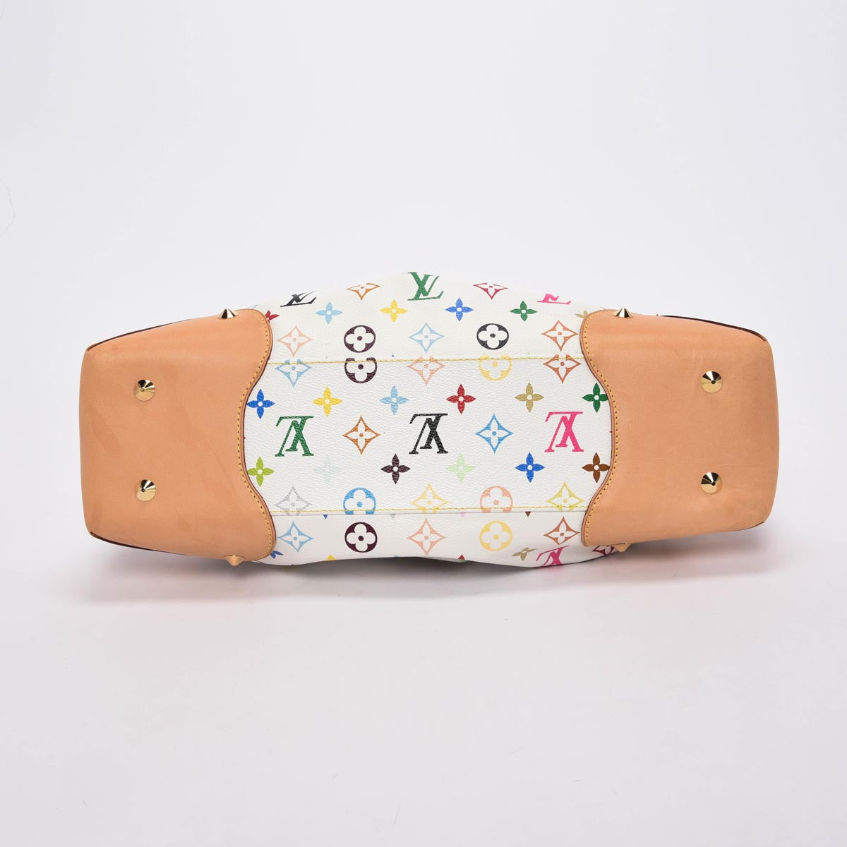 Louis Vuitton White Multicolore Monogram Judy GM Clutch