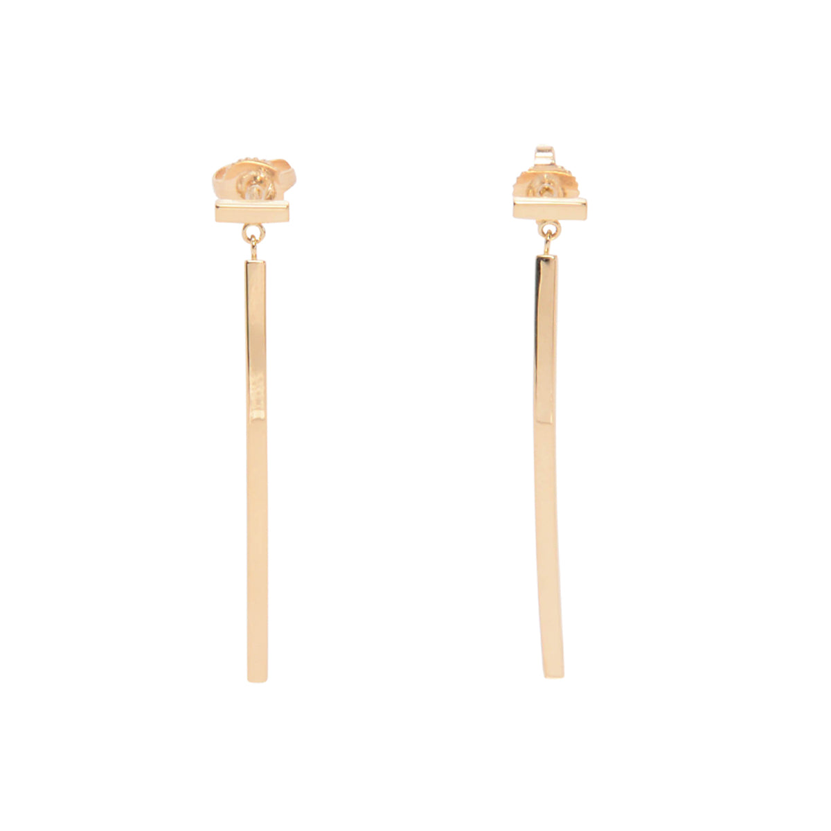 Tiffany & Co 18k Yellow Gold T Bar Earrings