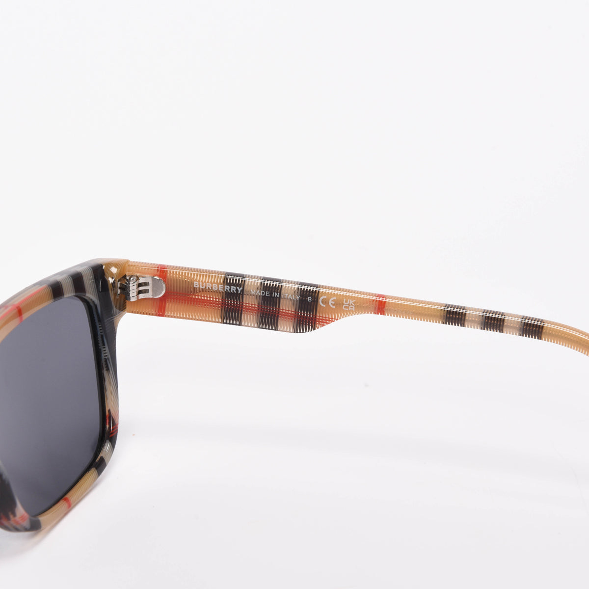 Burberry Black Check Square Sunglasses
