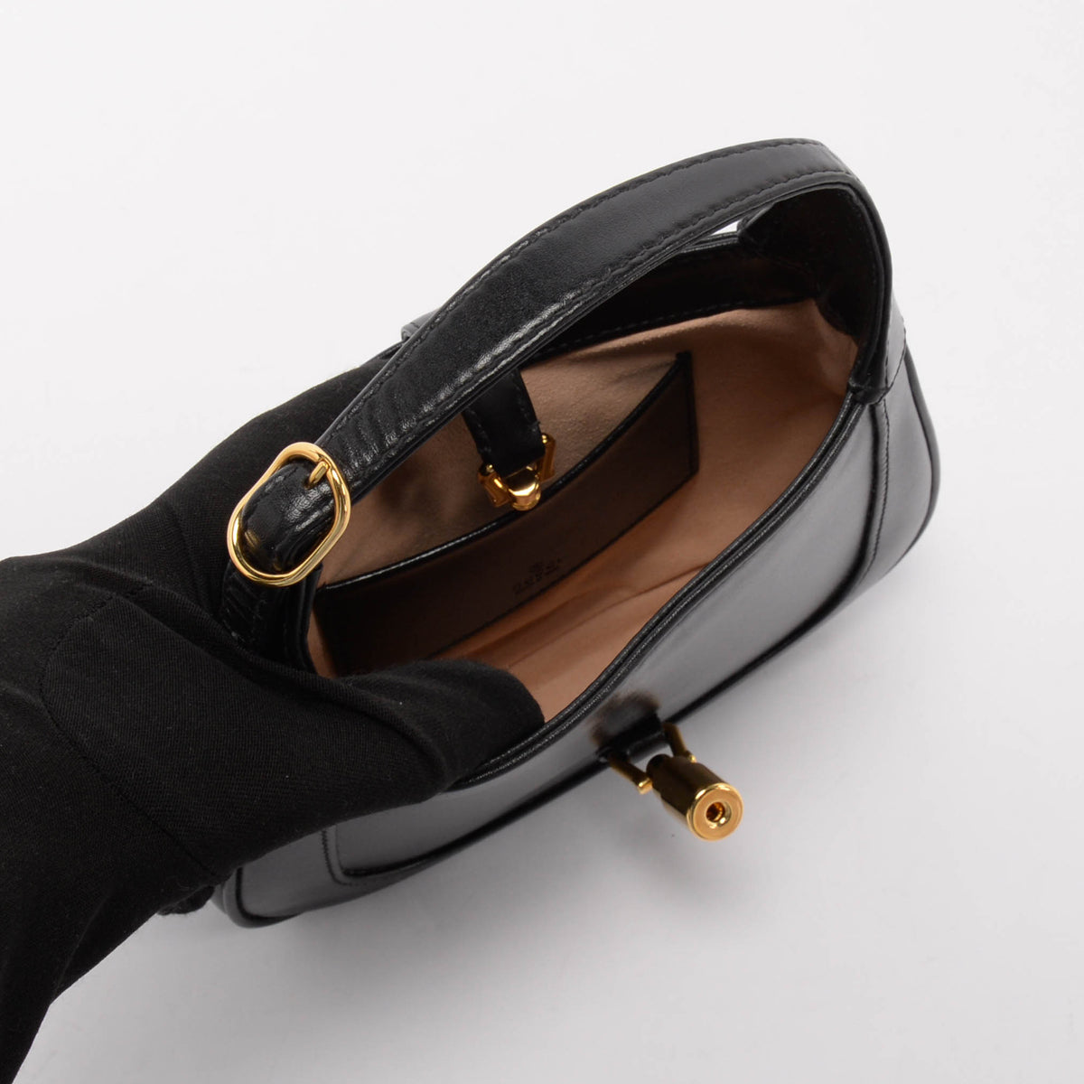 Gucci Black Calfskin 1961 Mini Jackie Bag