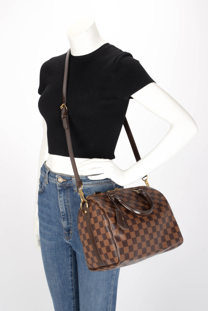 Louis Vuitton Damier Ebene Speedy Bandouliere 25