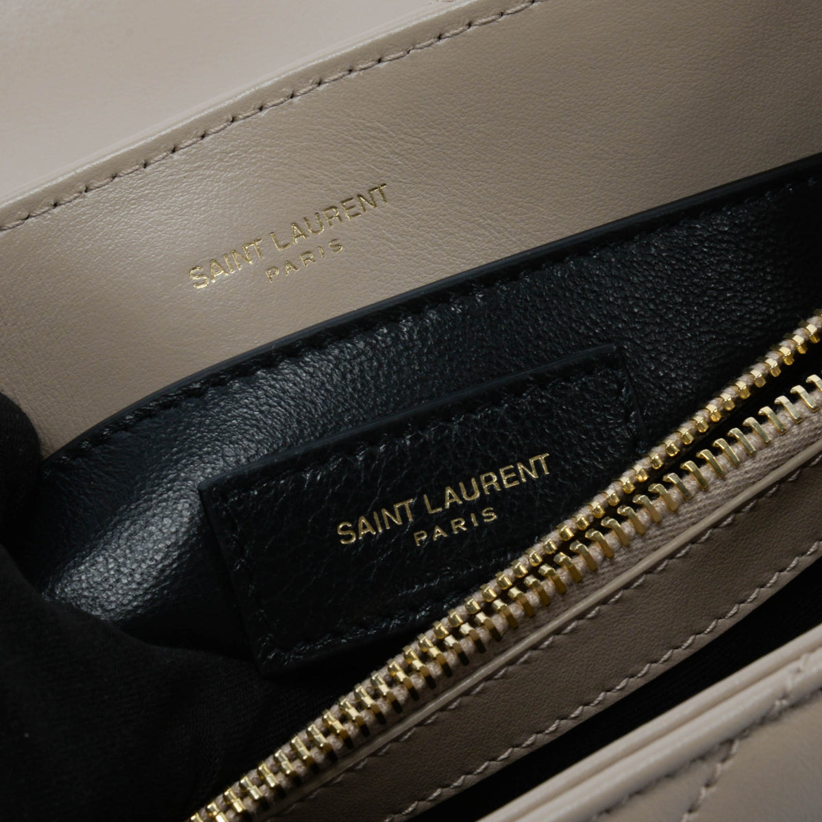 Saint Laurent Dark Beige Matelasse Small Lou Lou Bag