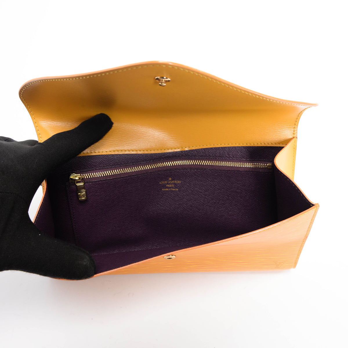 Louis Vuitton Yellow Epi Leather Art Deco Clutch