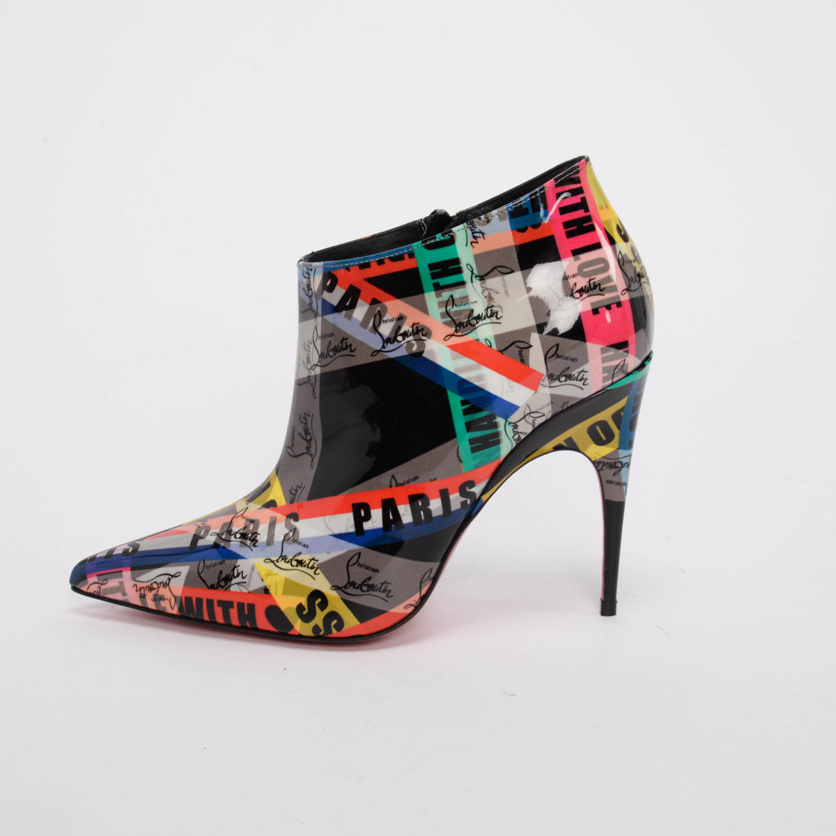 Christian Louboutin Multicolour Patent Loubiballage Gorgona Boots 36