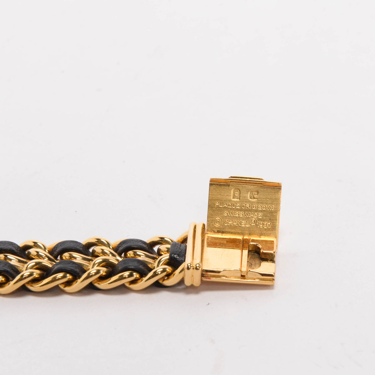 Chanel Black & Gold Chain Premiere Watch