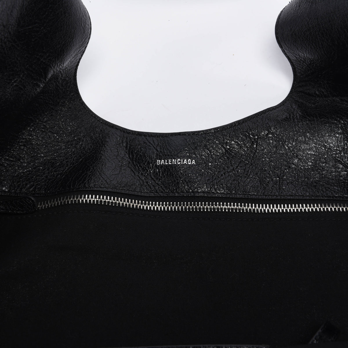Balenciaga Black Arena Lambskin Le Cagole Large Tote