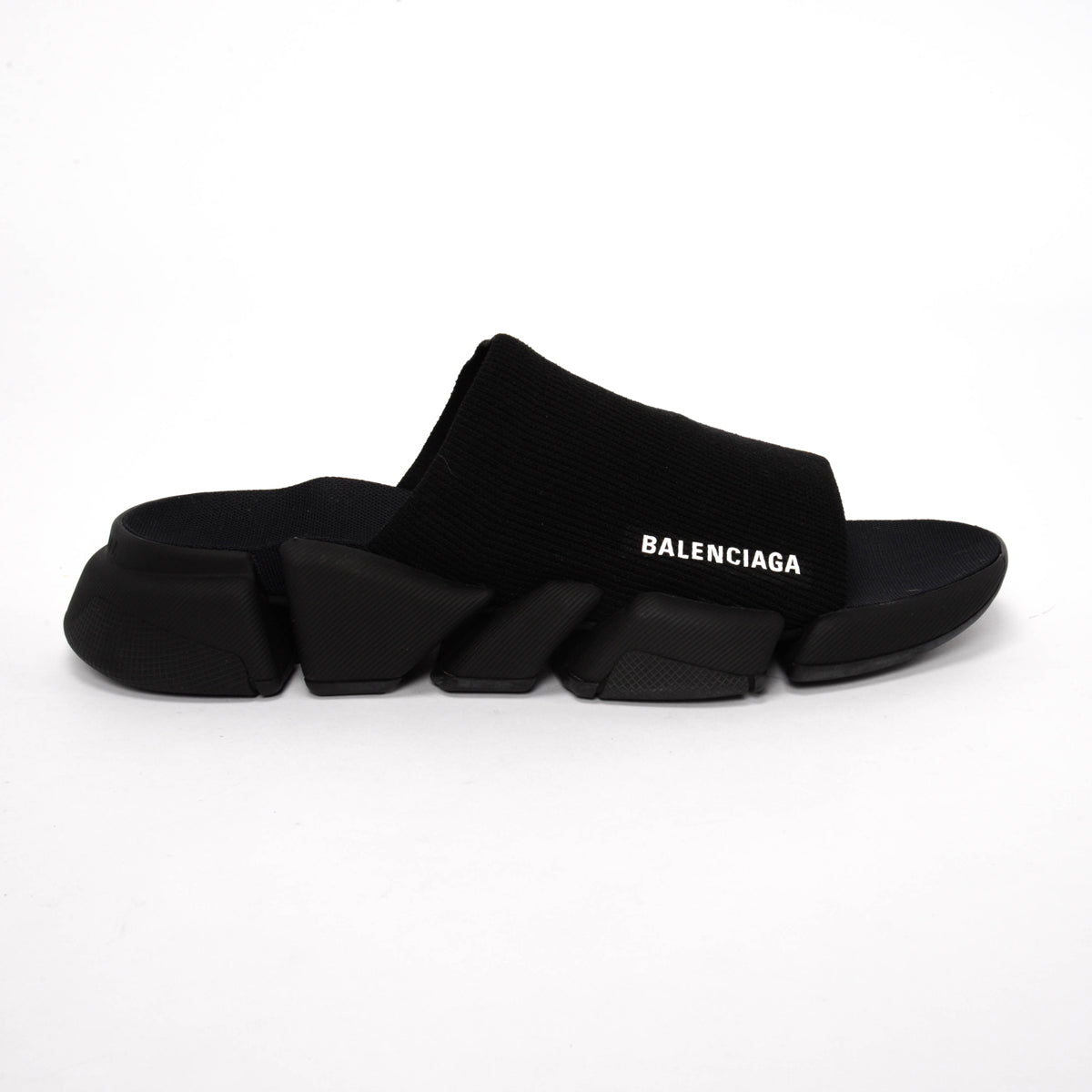 Balenciaga Black Knit Speed 2.0 Slides 42