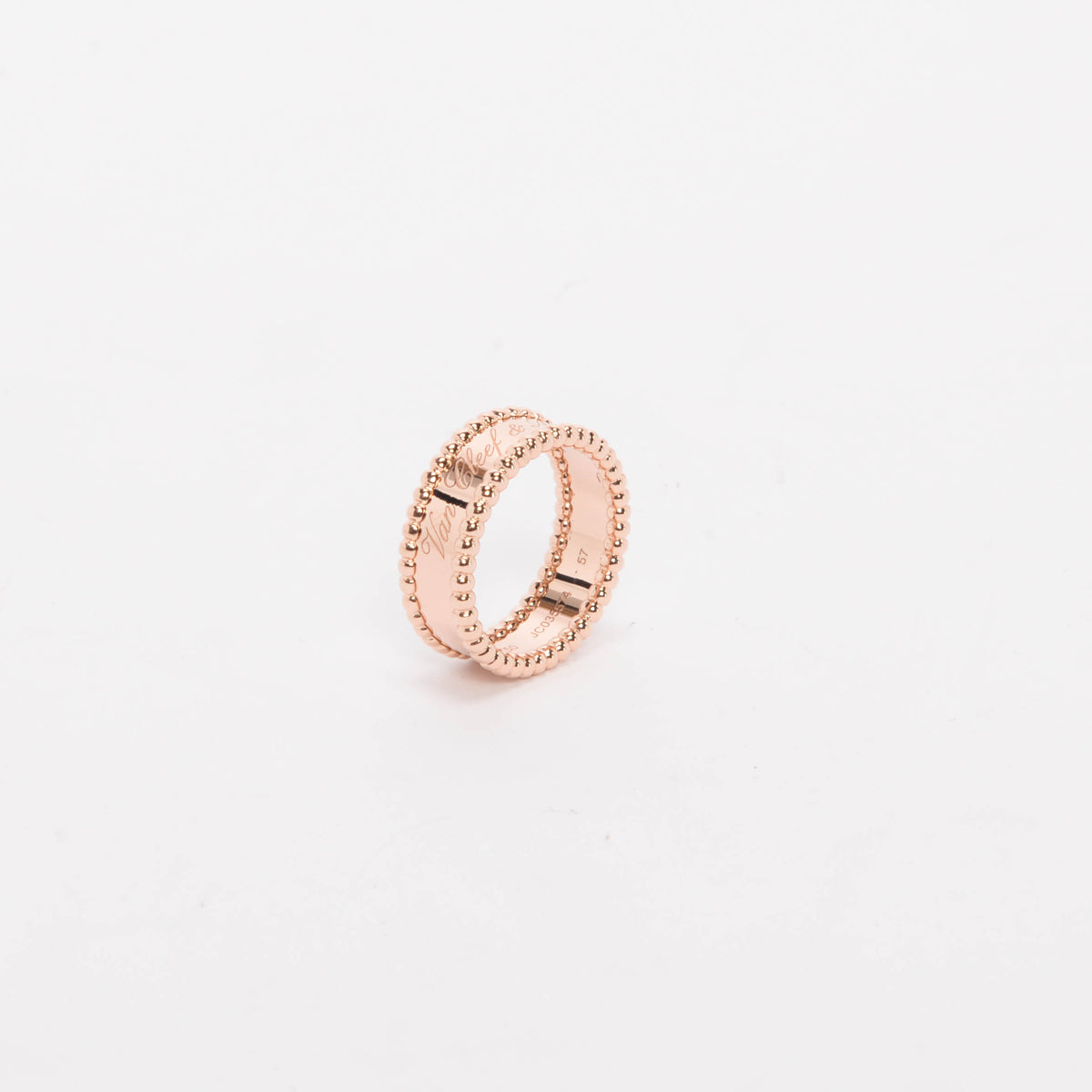 Van Cleef & Arpels Rose Gold Perlee Signature Ring