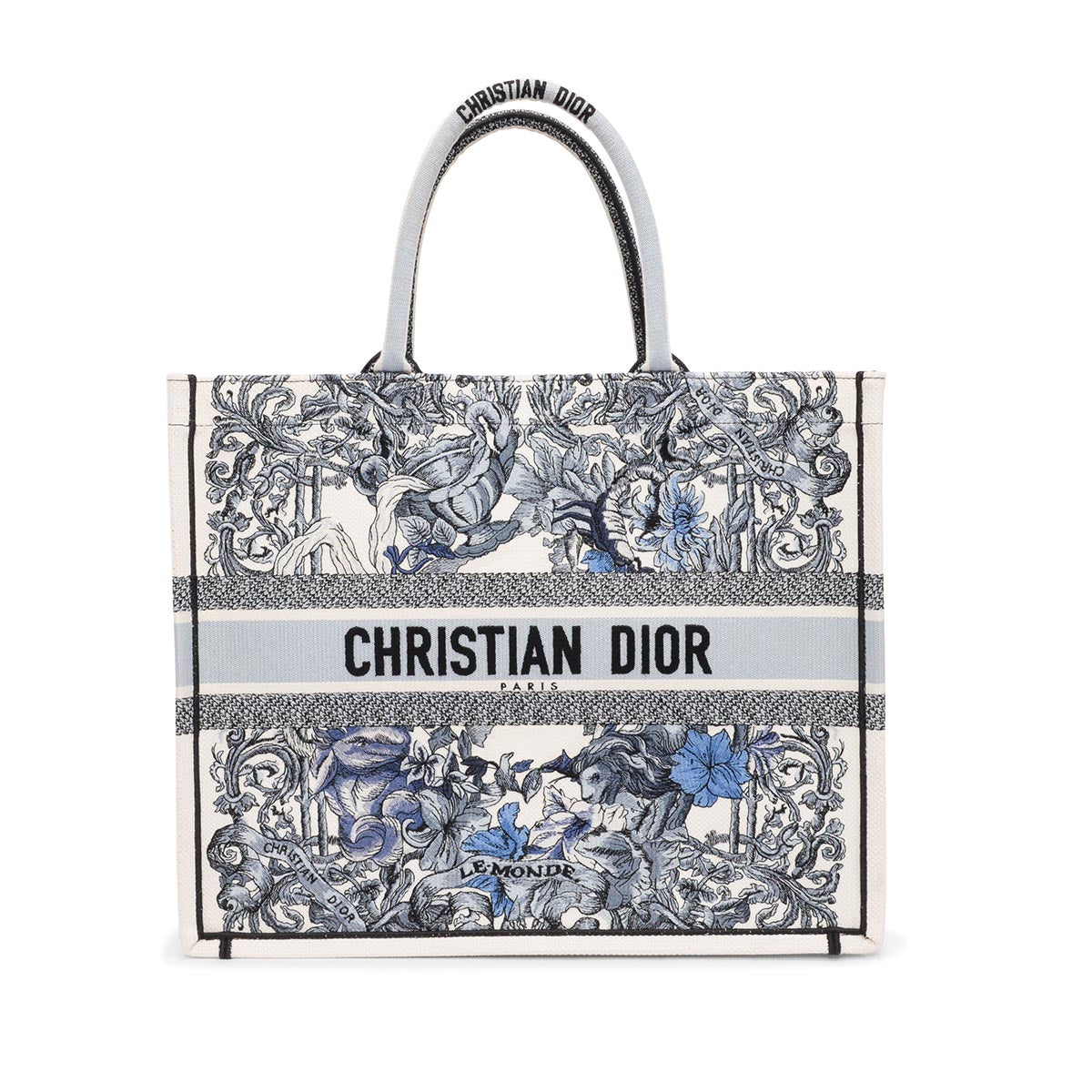 Dior Blue Le Monde Limited Edition Large Book Tote