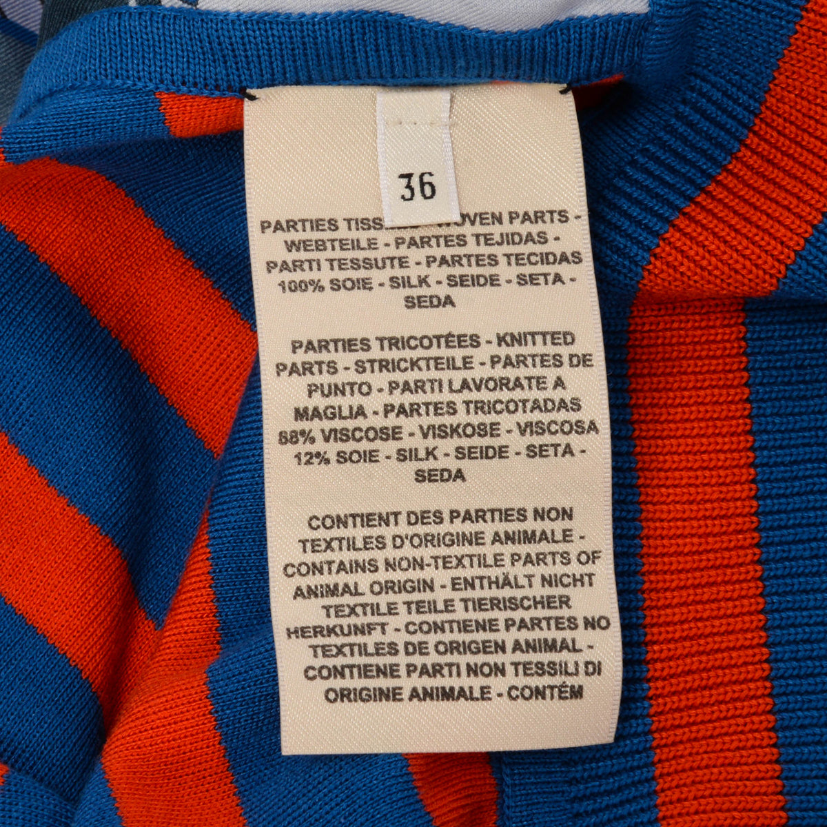 Hermes Twillaine Tatersales en Zigzag Cardigan FR 36