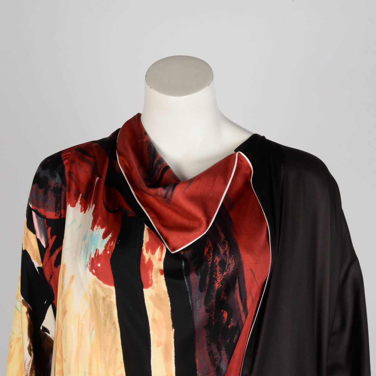 Celine Multi Colour Silk Knot Draped Maxi Dress FR 36