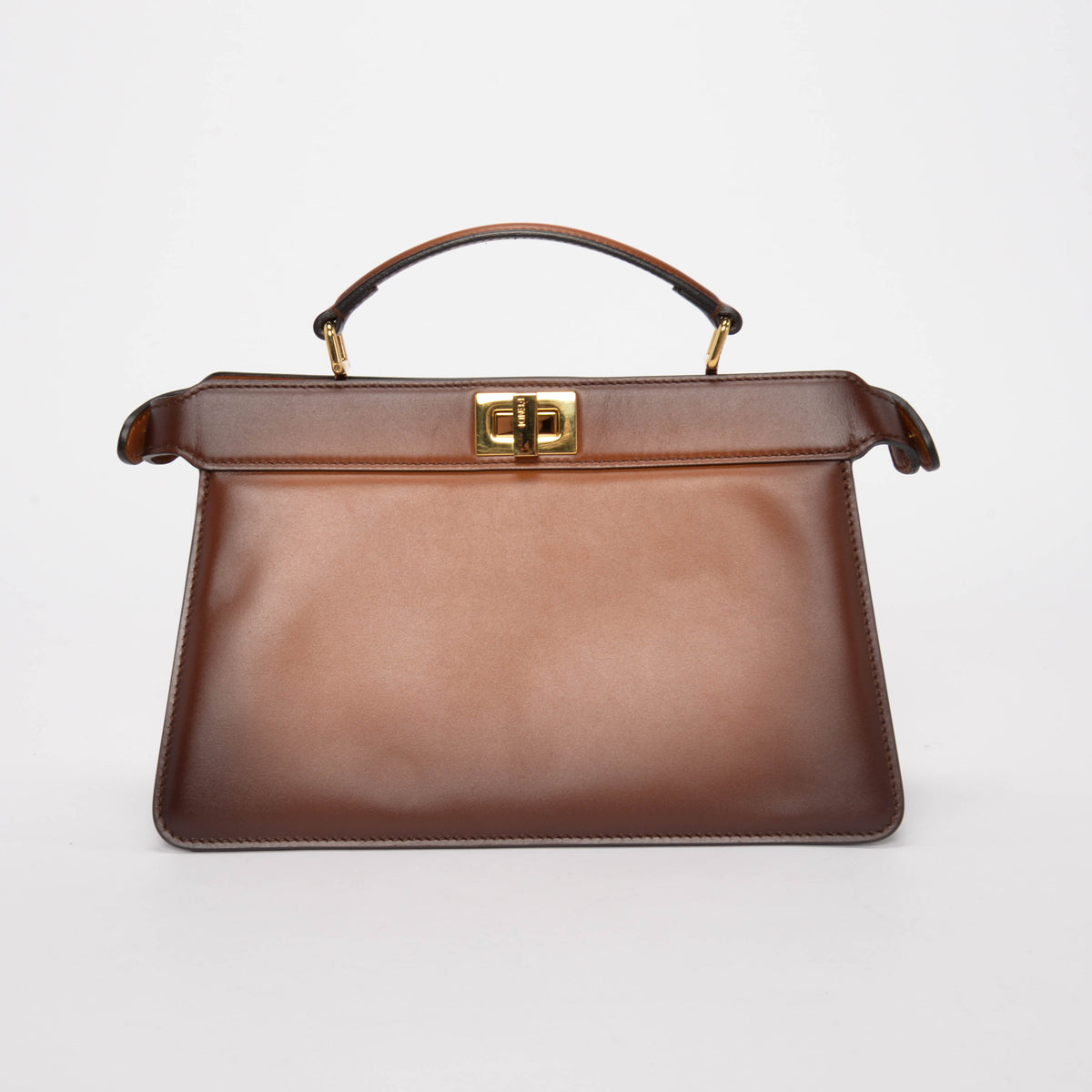Fendi Brown Ombre Shiny Nappa Peekaboo ISeeU East-West Bag