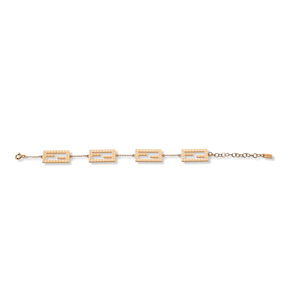 Fendi Gold Tone Metal Baguette Bracelet