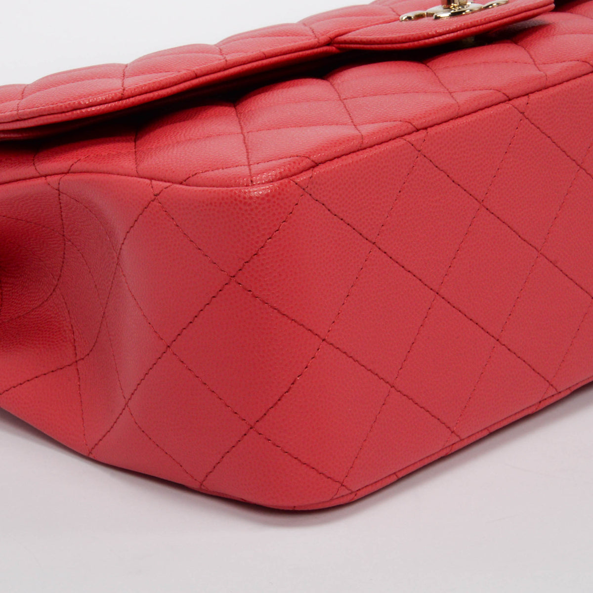 Chanel Pink Quilted Caviar Large Classic Flap Shoulder Bag