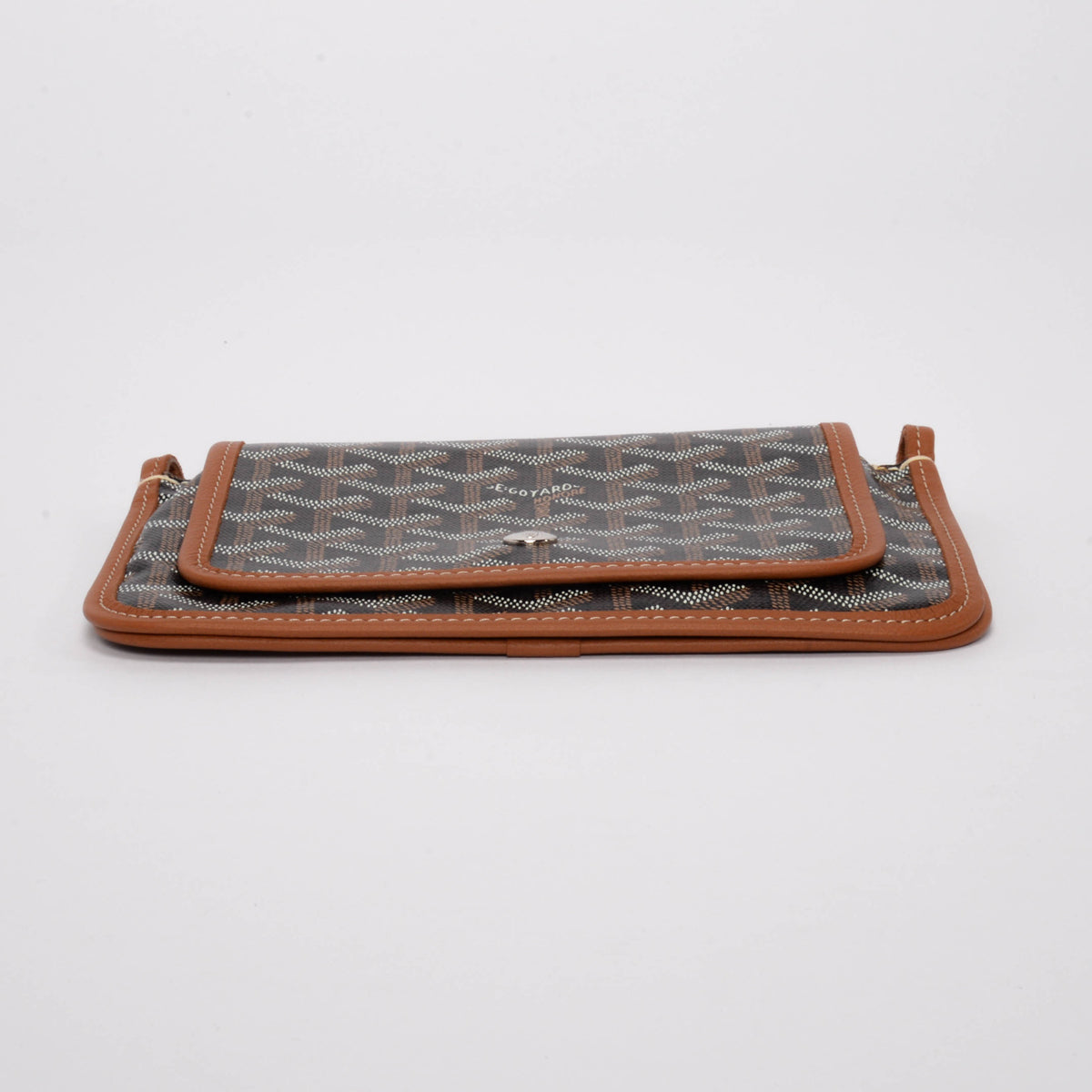 Goyard Black & Tan Goyardine Plumet Pocket Wallet Mini Bag