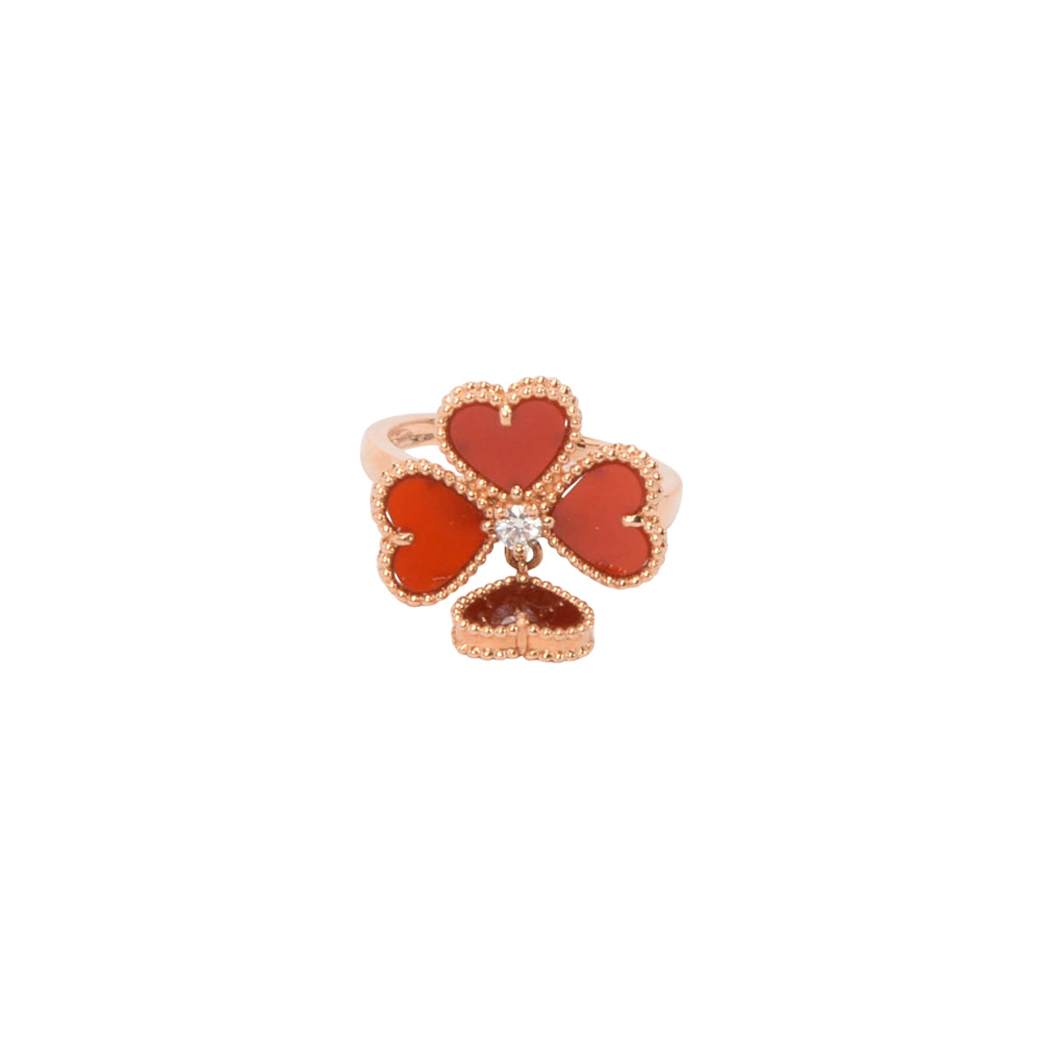 Van Cleef & Arpels Carnelian Sweet Hearts Ring